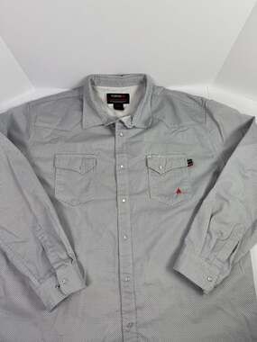 Forge FR Flame Resistant Men's 4XL Long Sleeve Printed Pearl Snap Work Shirt